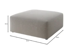 Beistellhocker 80 cm Snug aus Bouclé