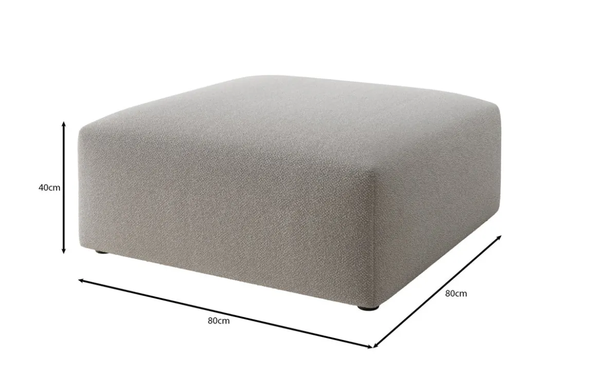 Beistellhocker 80 cm Snug aus Bouclé