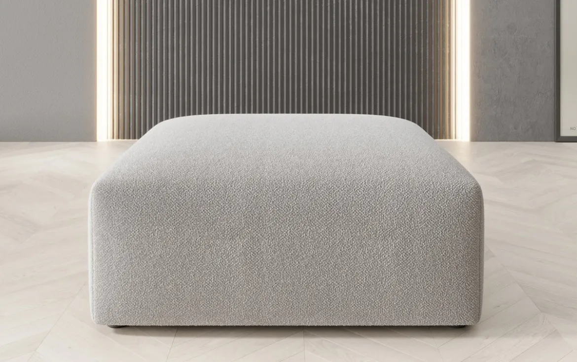 Beistellhocker 80 cm Snug aus Bouclé