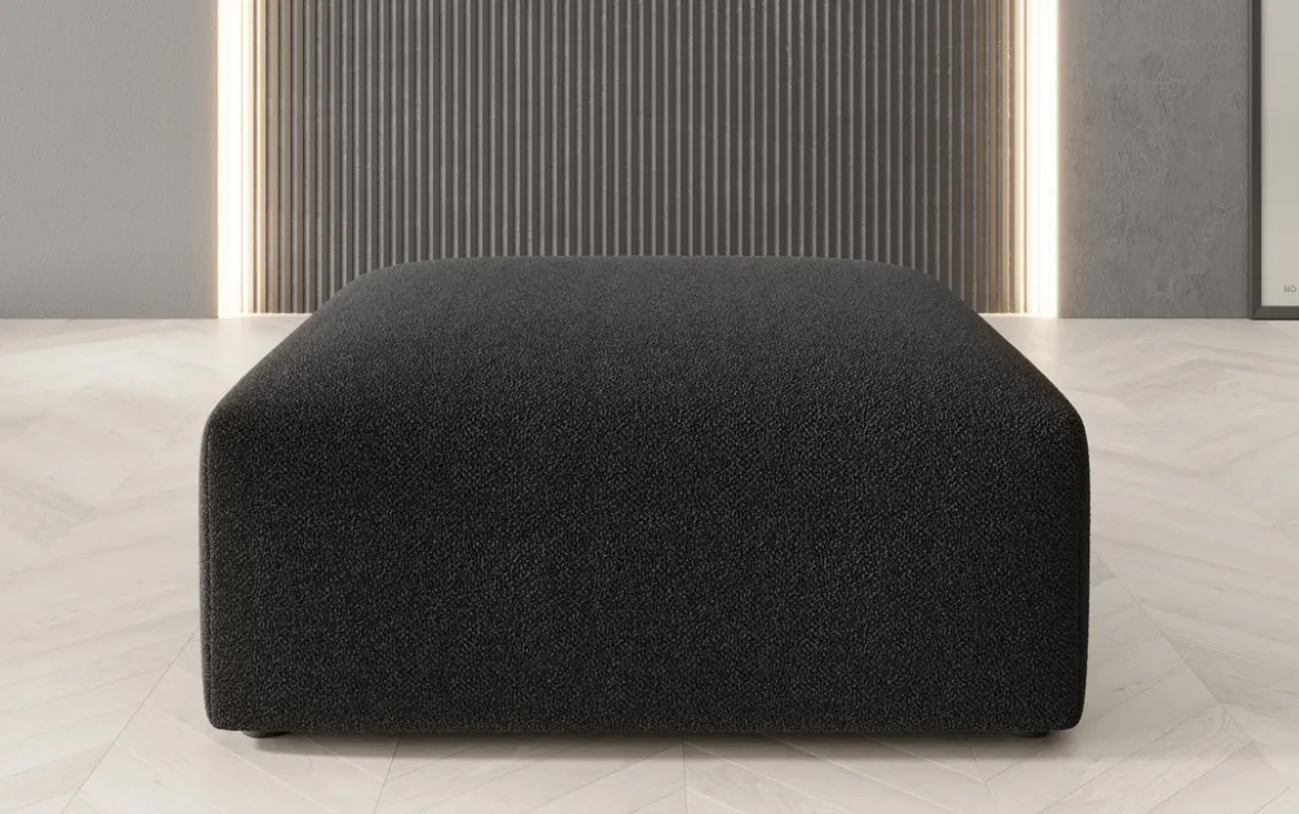 Beistellhocker 80 cm Snug aus Bouclé