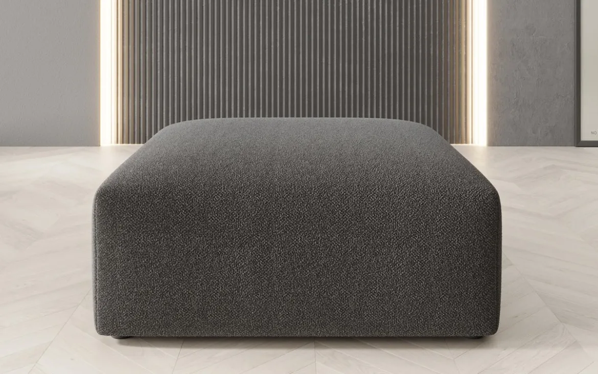 Beistellhocker 80 cm Snug aus Bouclé