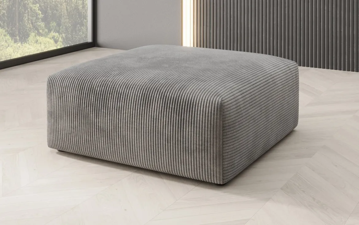 Beistellhocker 80 cm Snug aus Cord