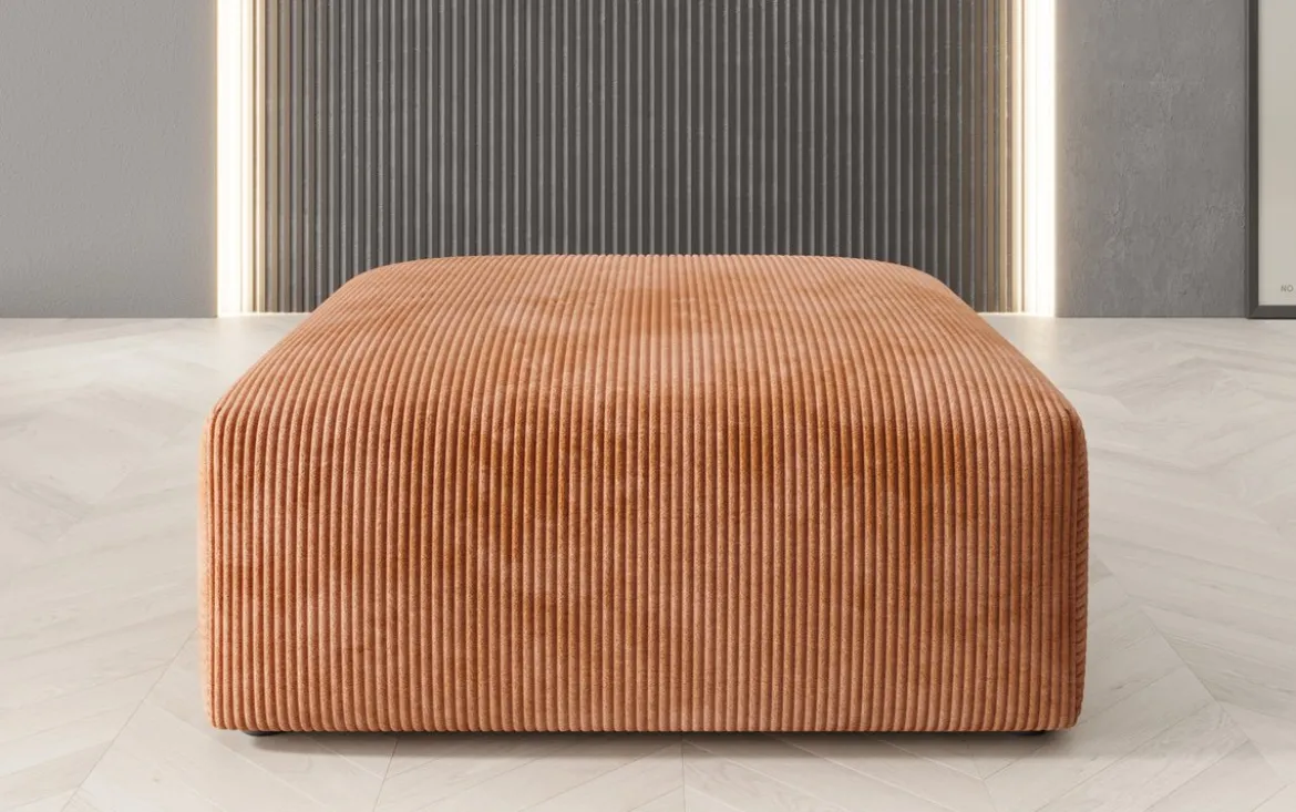 Beistellhocker 80 cm Snug aus Cord