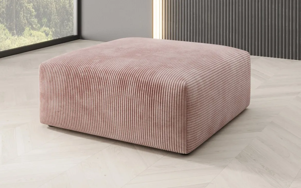 Beistellhocker 80 cm Snug aus Cord