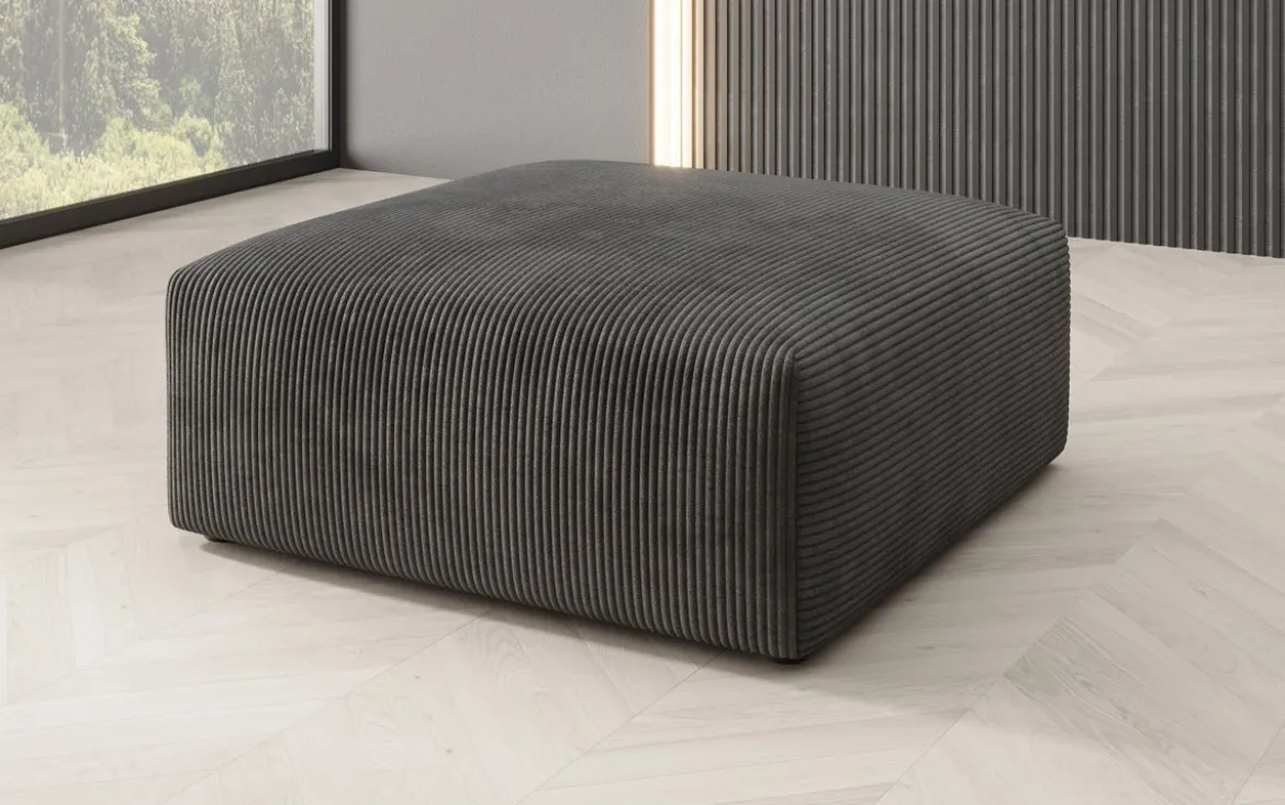 Beistellhocker 80 cm Snug aus Cord