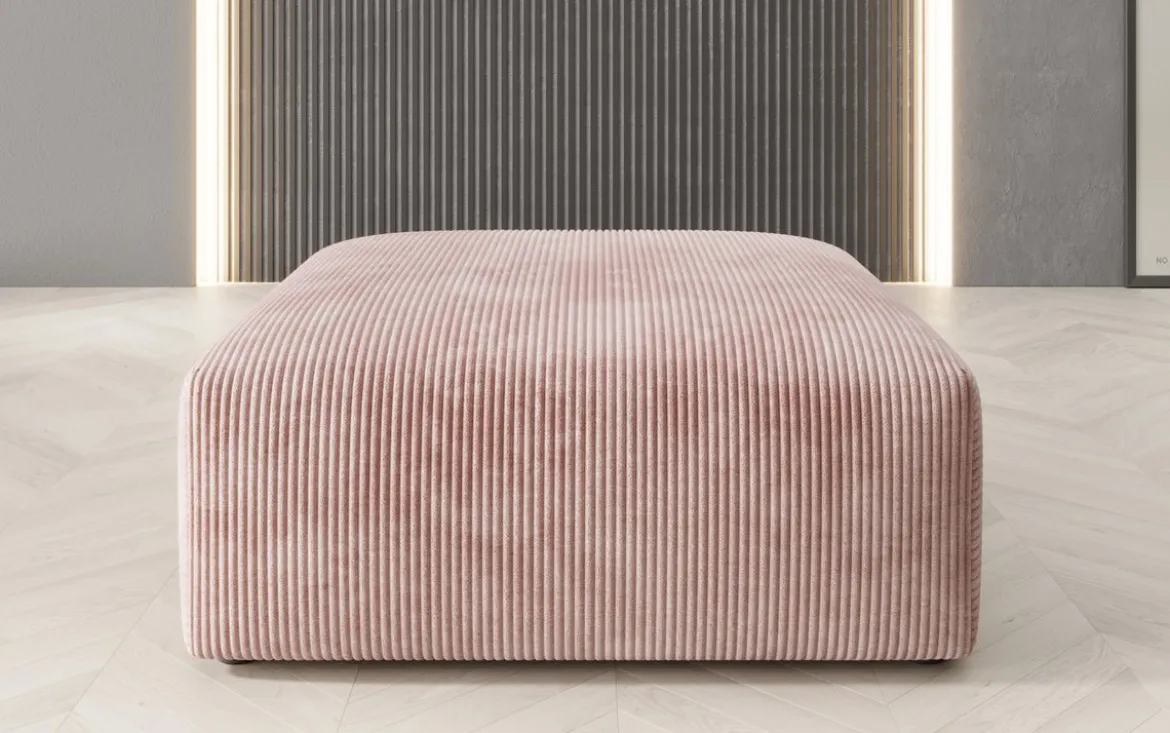 Beistellhocker 80 cm Snug aus Cord