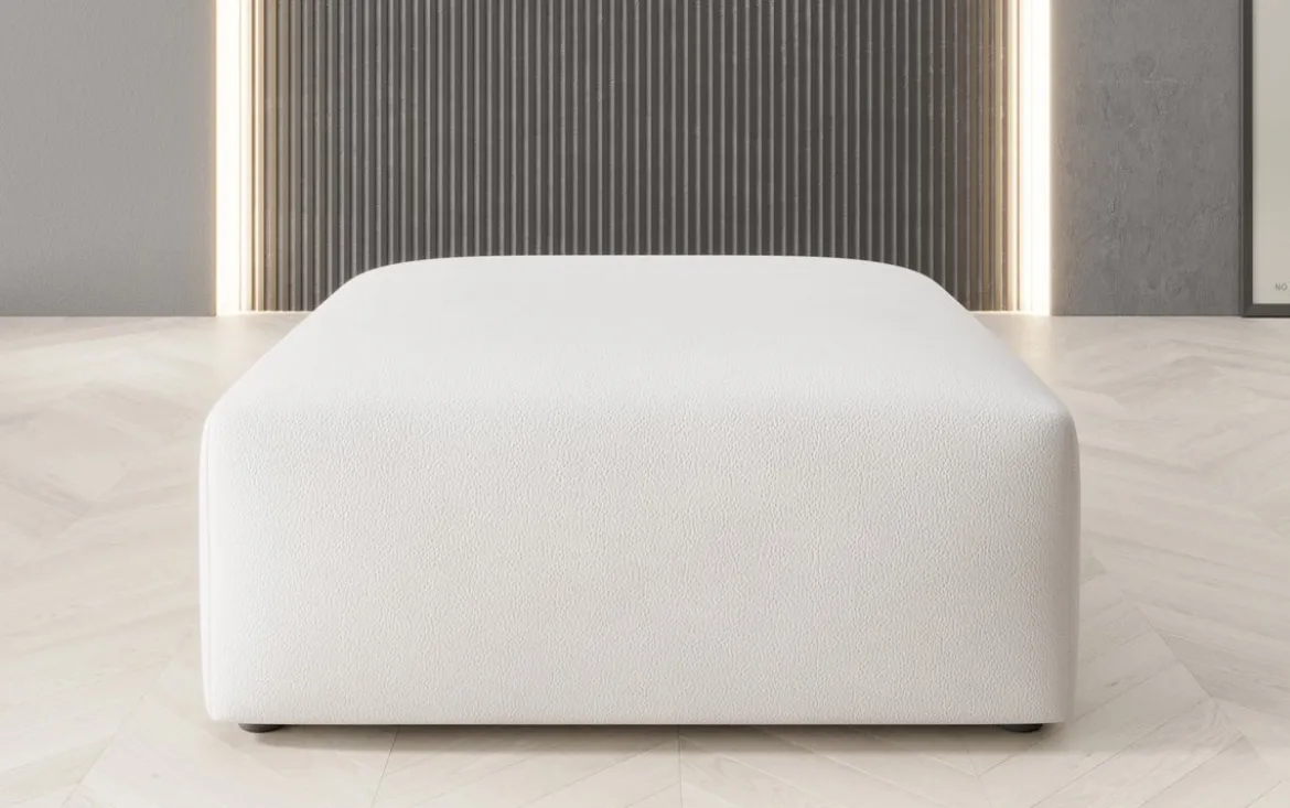 Beistellhocker 80 cm Snug aus Echtleder