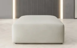 Beistellhocker 80 cm Snug aus Echtleder