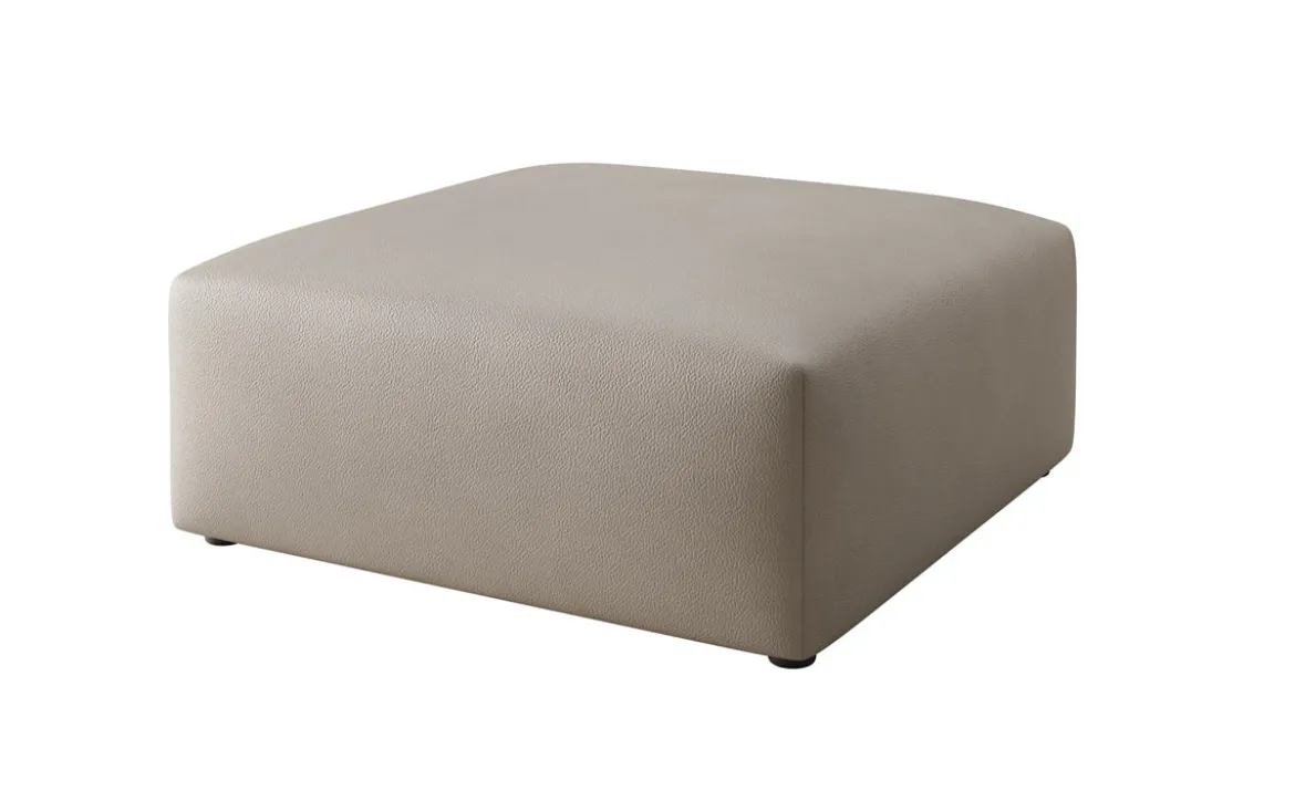 Beistellhocker 80 cm Snug aus Echtleder