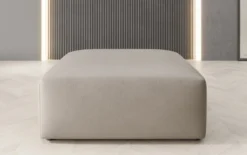 Beistellhocker 80 cm Snug aus Echtleder