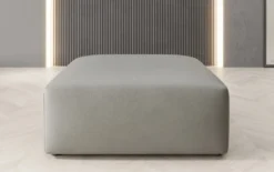 Beistellhocker 80 cm Snug aus Echtleder