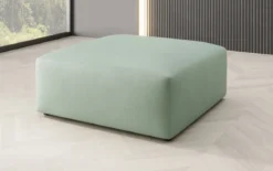 Beistellhocker 80 cm Snug aus Echtleder