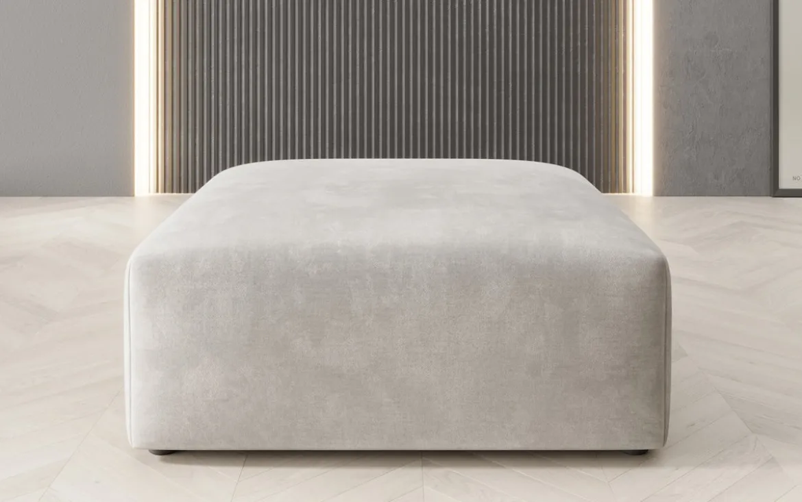 Beistellhocker 80 cm Snug aus Samt