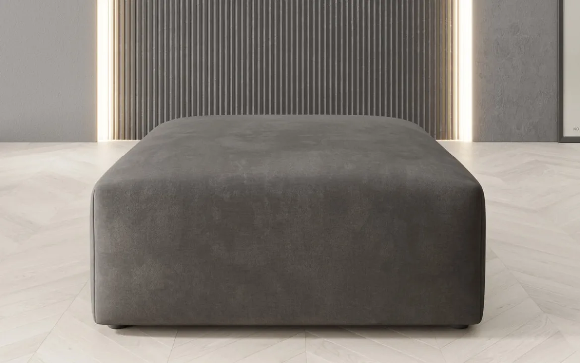 Beistellhocker 80 cm Snug aus Samt