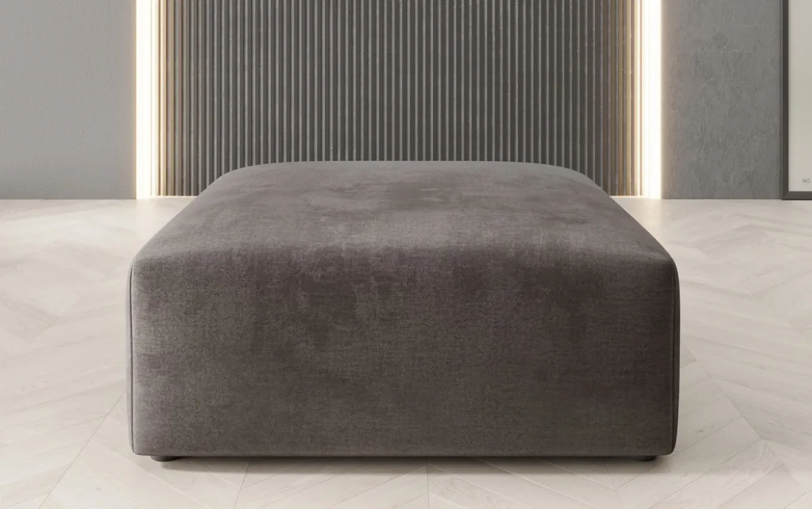 Beistellhocker 80 cm Snug aus Samt