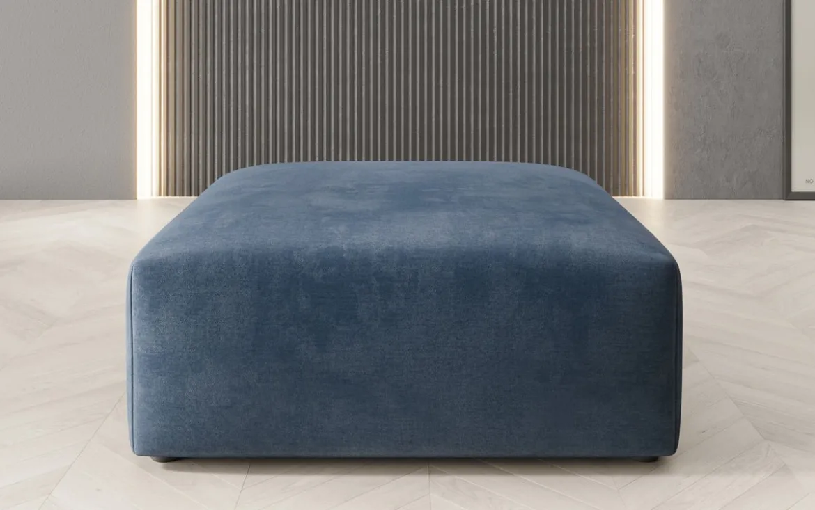Beistellhocker 80 cm Snug aus Samt