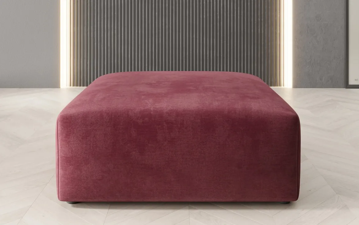 Beistellhocker 80 cm Snug aus Samt