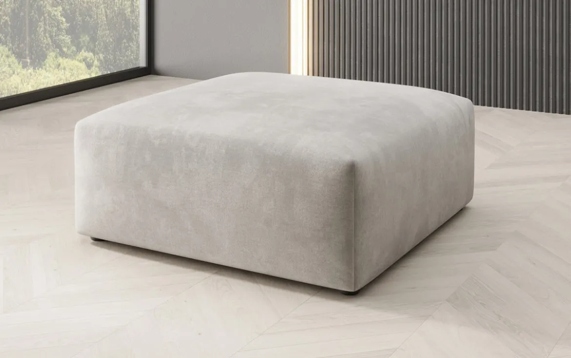 Beistellhocker 80 cm Snug aus Samt