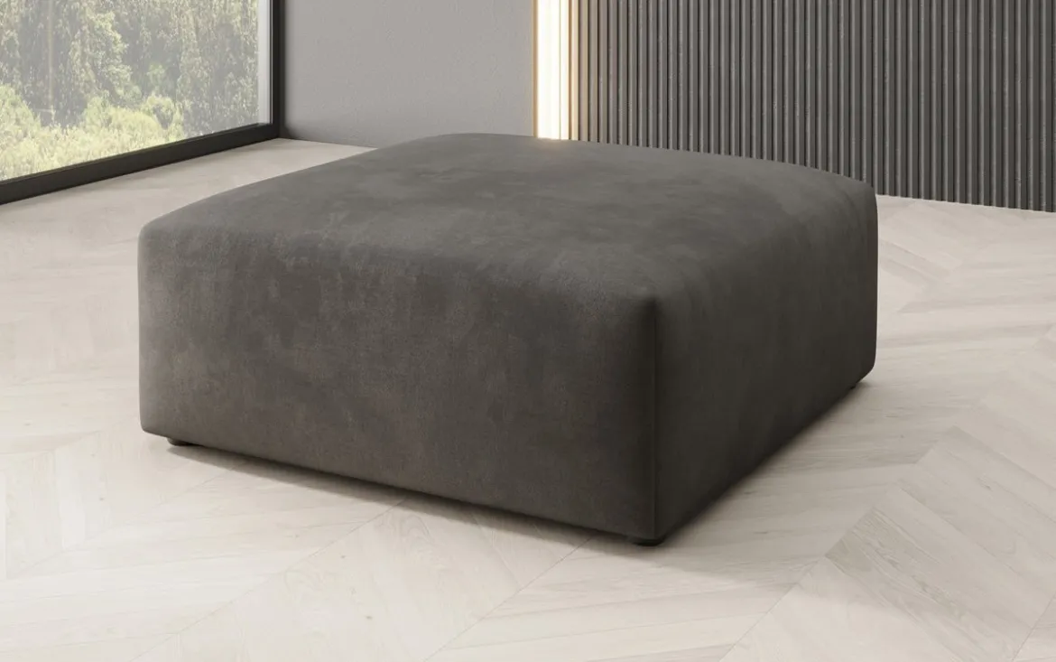 Beistellhocker 80 cm Snug aus Samt