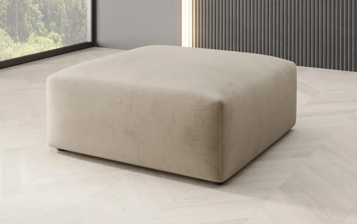 Beistellhocker 80 cm Snug aus Samt