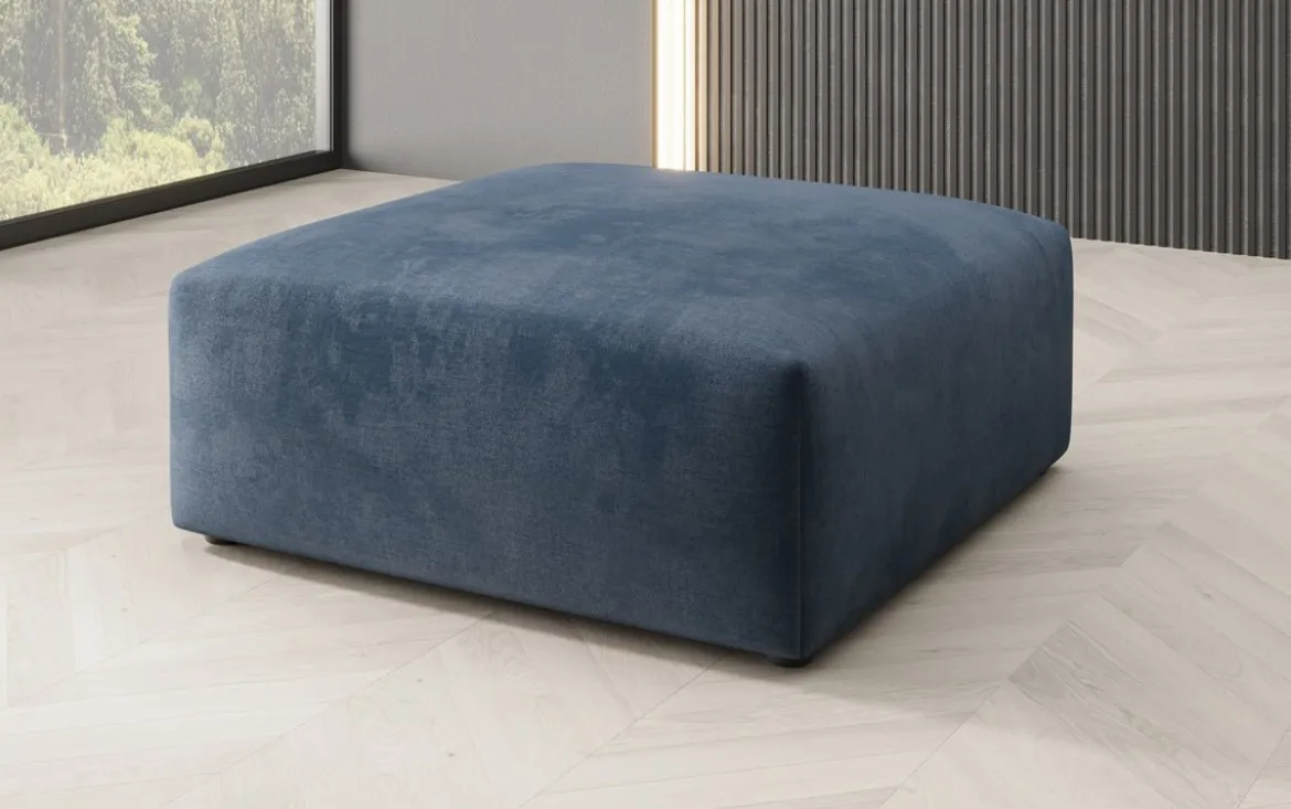 Beistellhocker 80 cm Snug aus Samt