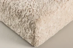 Beistellhocker Farrow – Quadratischer Hocker in Teddyoptik Beige