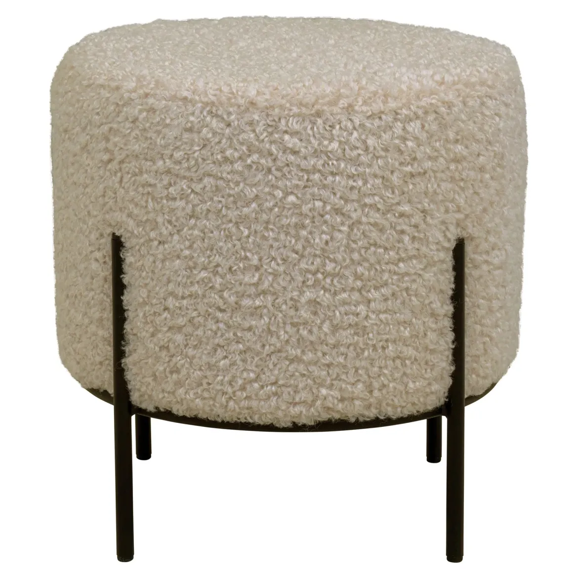 Beistellhocker Hanna in Bouclé Teddystoff