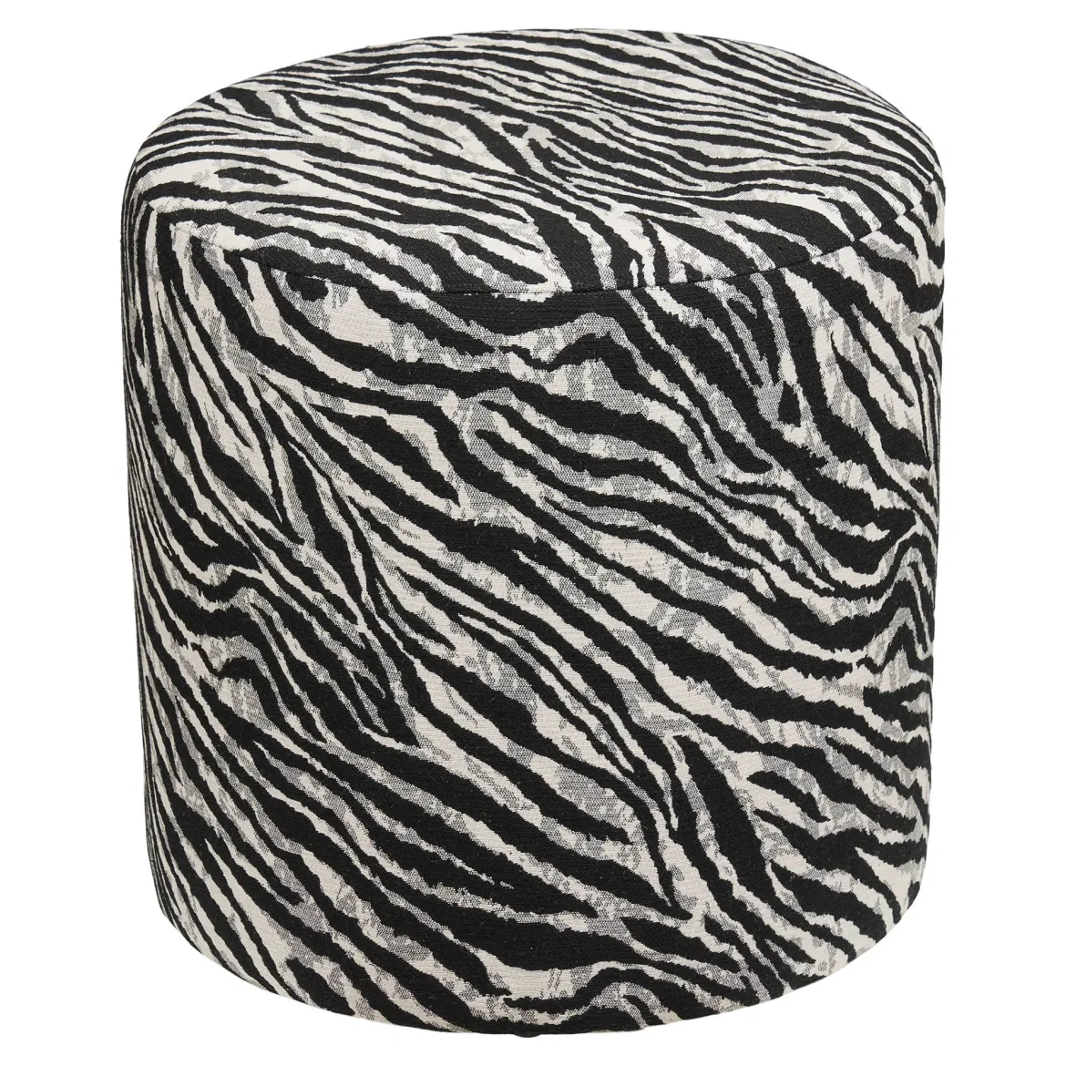 Beistellhocker Kim - in Zebraoptik