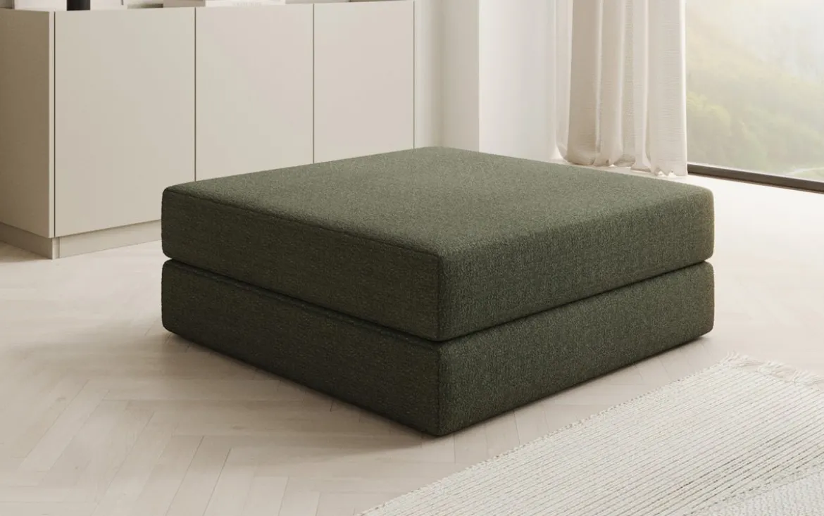 Beistellhocker Lazy in Bouclé