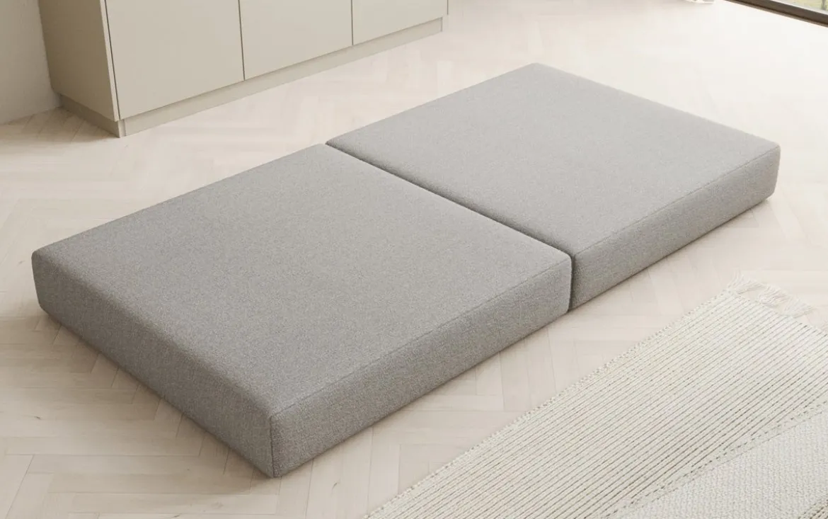 Beistellhocker Lazy in Bouclé