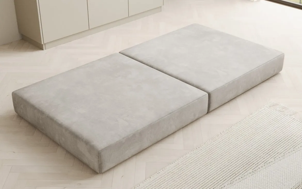 Beistellhocker Lazy in Samt
