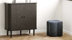 Beistellhocker Mercury - aus blauem Polyester