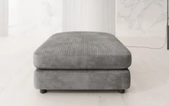 Beistellhocker Thalessa in Cord 90x90cm