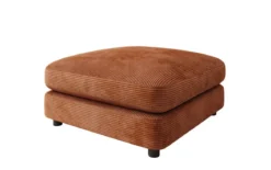 Beistellhocker Thalessa in Cord 90x90cm