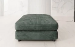 Beistellhocker Thalessa in Cord 90x90cm