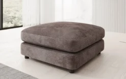 Beistellhocker Thalessa in Cord 90x90cm