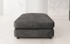 Beistellhocker Thalessa in Cord 90x90cm