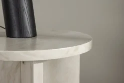 Beistelltisch Baki – in zwei Größen mit Marmoroptik