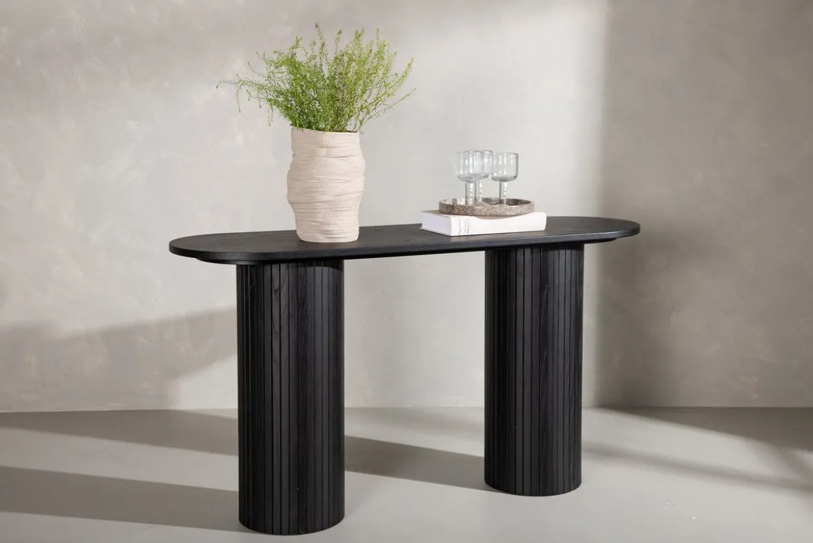 Beistelltisch Lina – in drei Farben mit Rippendetails