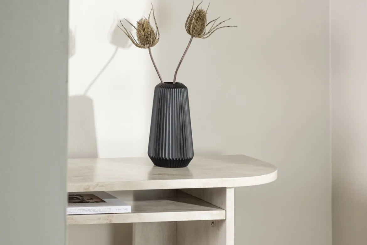 Beistelltisch Linda – in Beige mit Marmoroptik