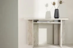 Beistelltisch Linda – in Beige mit Marmoroptik