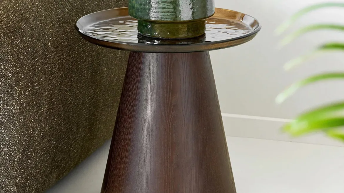 Beistelltisch Oliviera - mit einer Tischplatte aus Glas