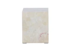 Beistelltisch Quadro – in Beige mit Steinoptik