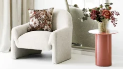 Beistelltisch Rose - aus MDF und Glas