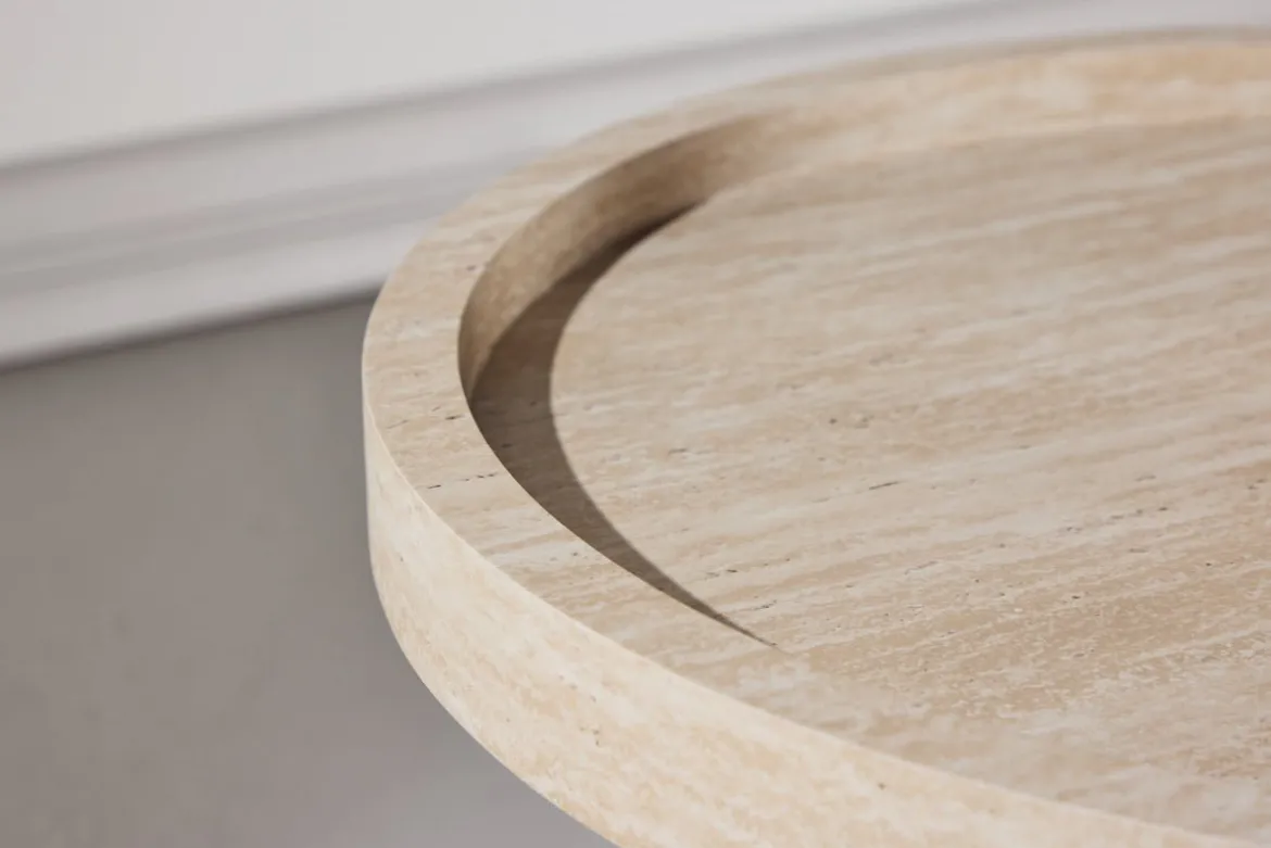Beistelltisch Tavira – Ø60 cm in Beige