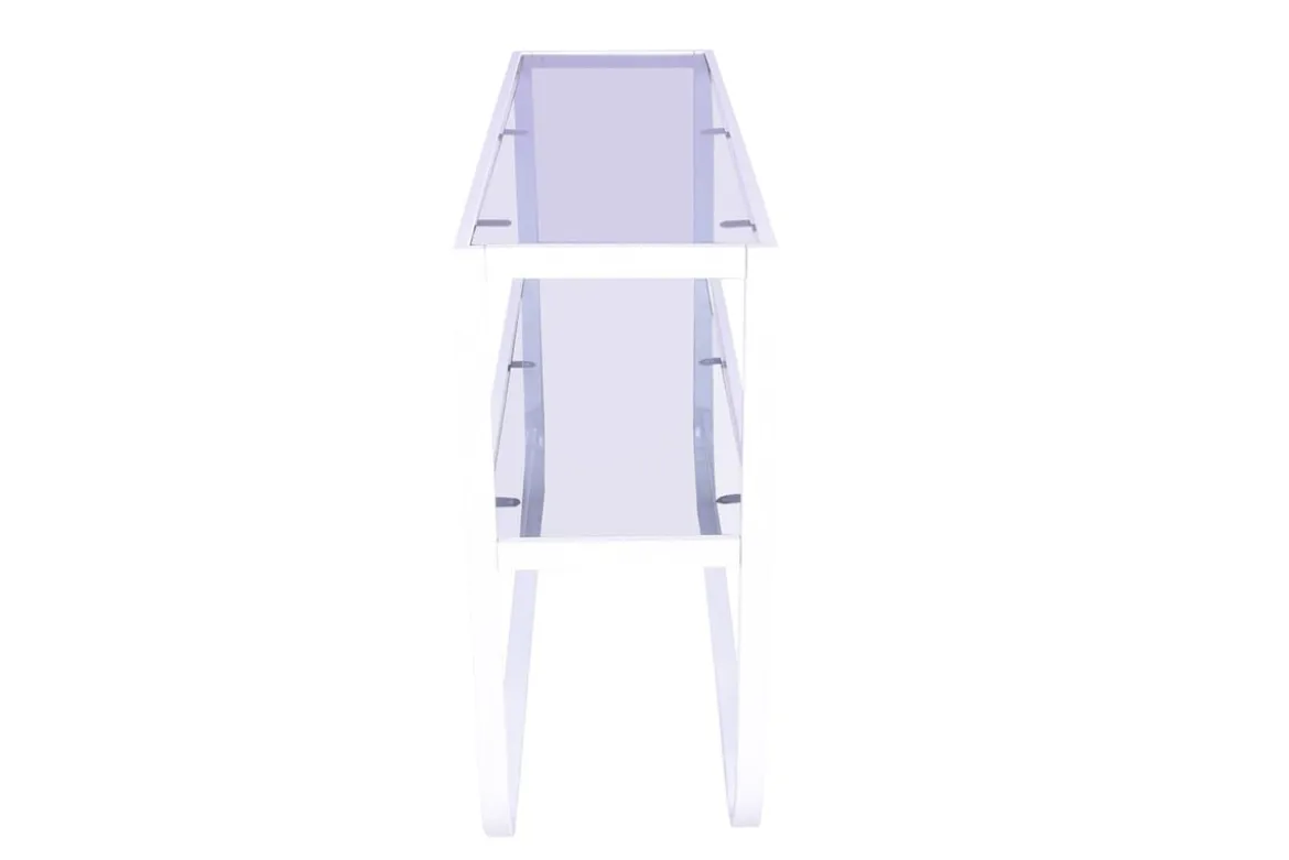 Beistelltisch Tiana – in Schwarz oder Weiß mit Glasplatte