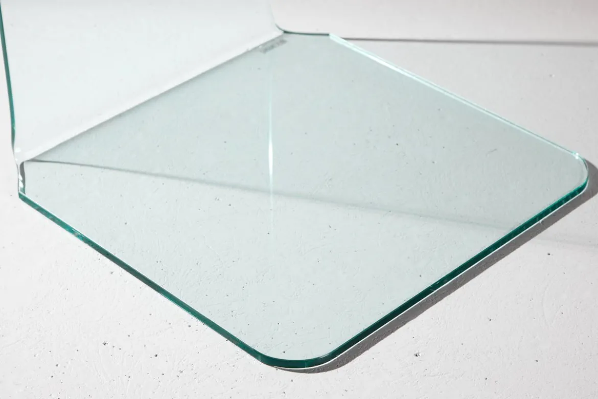 Beistelltisch Vetro – 45 × 45 cm in Klarglas