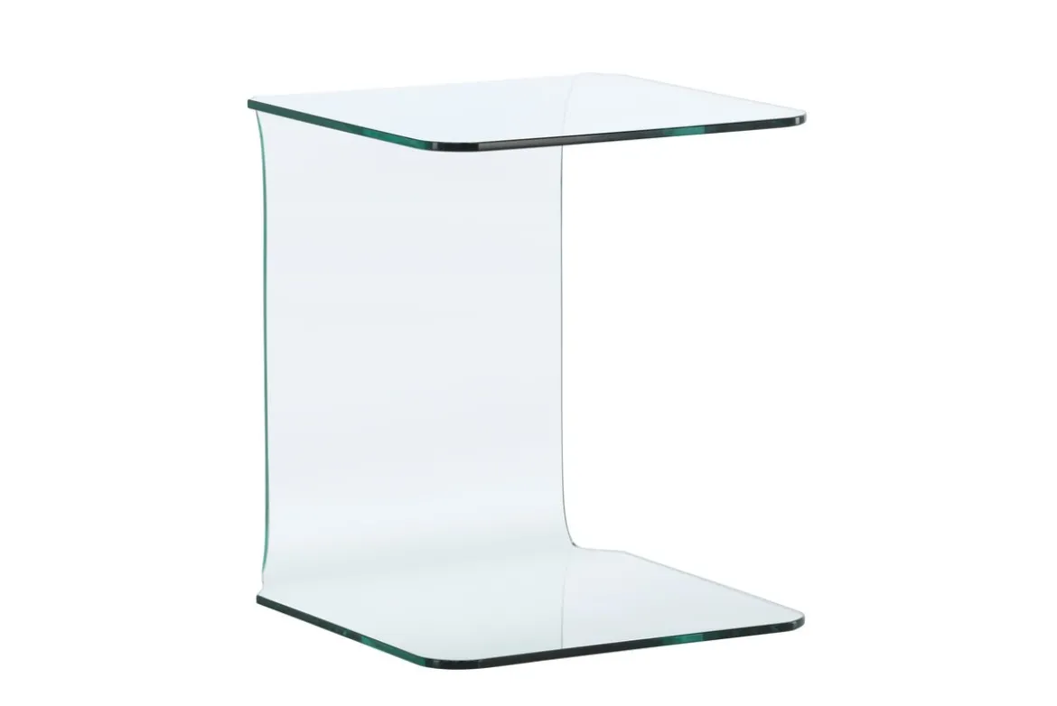 Beistelltisch Vetro – 45 × 45 cm in Klarglas
