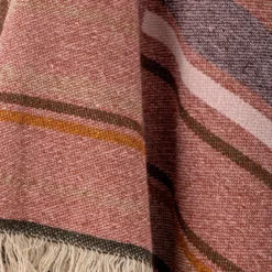 Überwurfdecke Mira – Bunt, aus recycelter Baumwolle