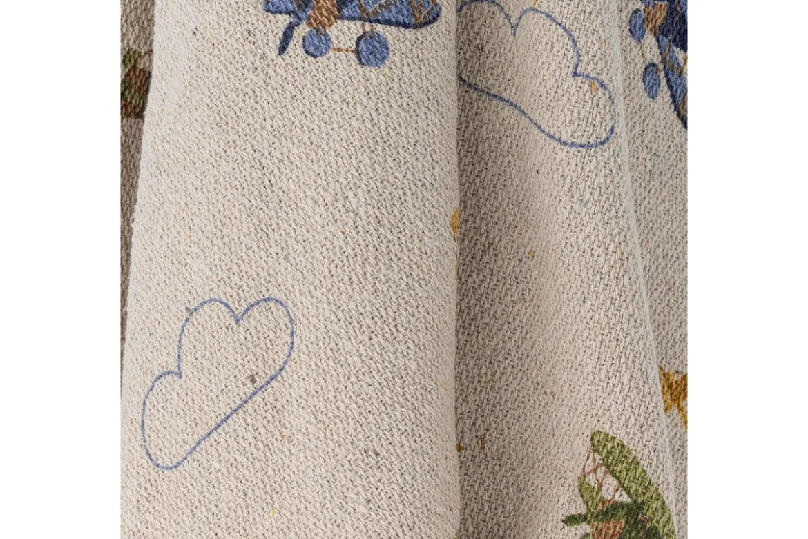 Überwurfdecke Sora - Natur, aus recycelter Baumwolle
